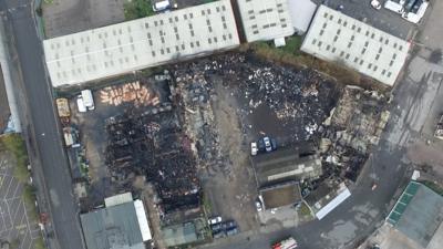 Nottingham cattle market drone footage