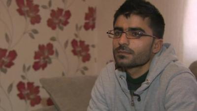 A Kurdish refugee who has been resettled in north Wales says the situation in Syria is "very, very difficult".