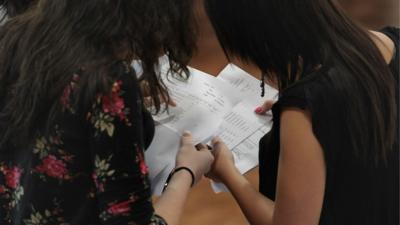 Students get A-level results