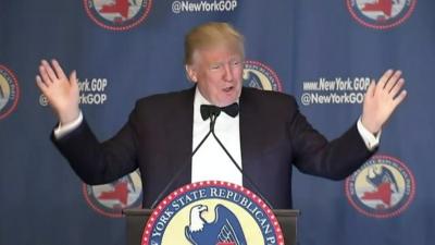 Donald Trump attending a New York State Republican Gala