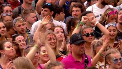 Crowds at Glastonbury