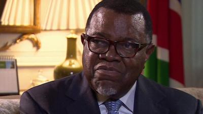 Namibian President Haggy Geingob