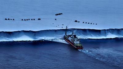 The Weddell Sea Expedition is exploring the Larsen C Ice Shelf, which produced a giant iceberg in 2017.