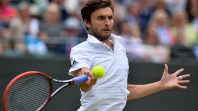 Wimbledon 2015: Gilles Simon first man to break Federer serve