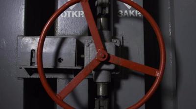 Detail of door wheel in Moscow bunker