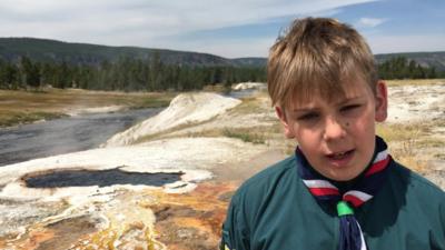 Scout in Yellowstone Park