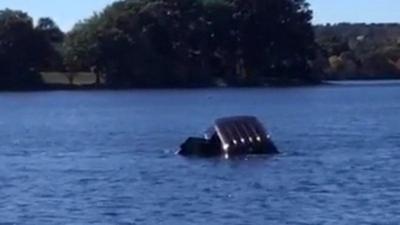 Sinking car