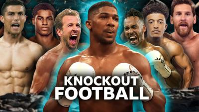 Anthony Joshua plays Knockout Football