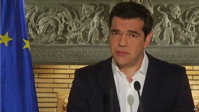 Greek Prime Minister Alexis Tsipras addresses the nation after Greek referendum