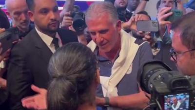 Carlos Queiroz talking to Shaimaa Khalil