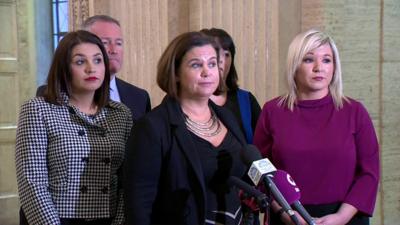 Mary Lou McDonald and Sinn Féin colleagues