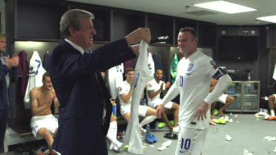 England head coach Roy Hodgson with Wayne Rooney