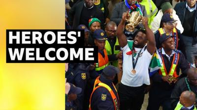 South Captain Siya Kolisi greets supporters