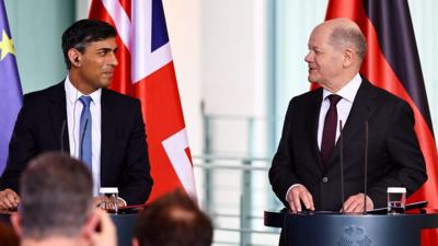 Rishi Sunak and Olaf Scholz in Berlin