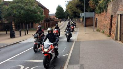 biker procession