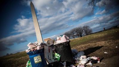 Trash and the monument