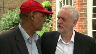 Jeremy Corbyn on visit to London tower fire