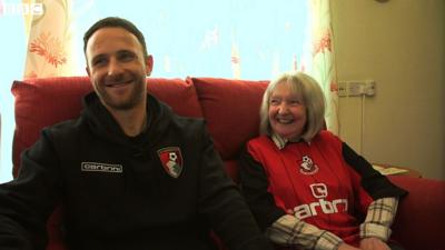 Bournemouth's Marc Pugh with fan