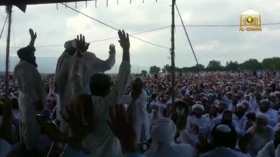 Footage released by the Taliban appears to show members pledging allegiance to Mullah Mansour