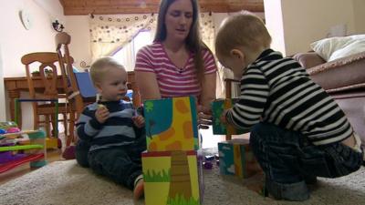 Valerie Wolfkanp and her children