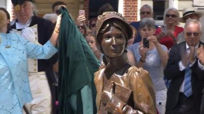 Jane Austen statue unveiled