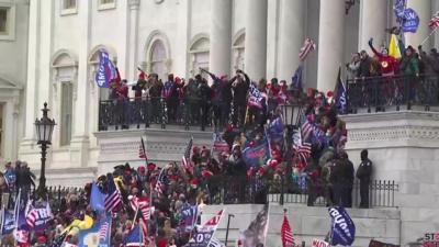 The US Capitol has gone into lockdown amid violent clashes between police and Trump supporters, who broke security lines and are inside the building.