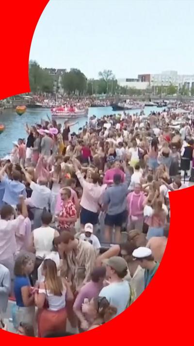 Thousands of revellers joined Amsterdam's annual Pride celebrations