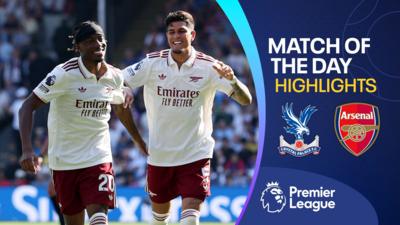 Arsenal's Noni Madueke and Piero Hincapie celebrate a final day victory over Crystal Palace at Selhurst Park