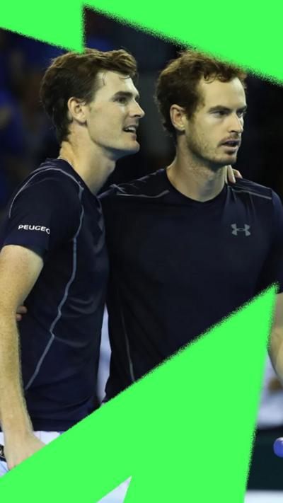The Murray brothers, with Jamie's arm around Andy.