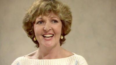Actress Penelope Keith smiling during an interview in 1985.