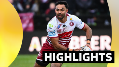 Wigan's Bevan French in action during his side's Super League win at Castleford