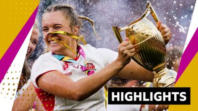 England captain Zoe Aldcroft with the World Cup trophy