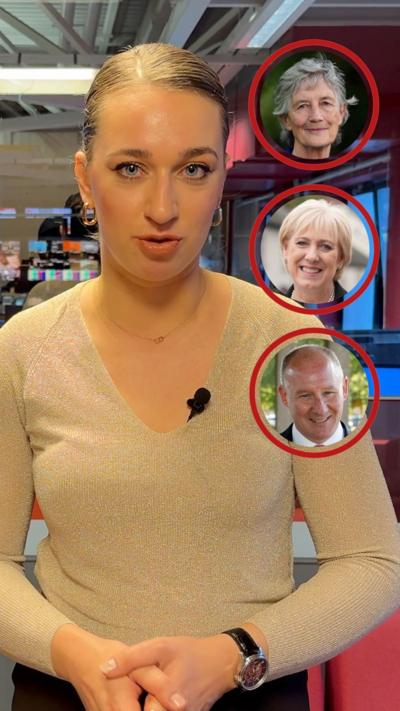 Gabjia composite image alongside heather humphreys, catherine connolly and jim gavin