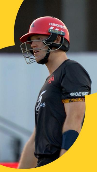 Mitch Owen after hitting a boundary 