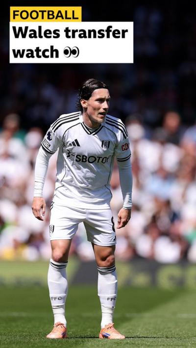 Harry Wilson and BBC 'Wales transfer watch' graphic