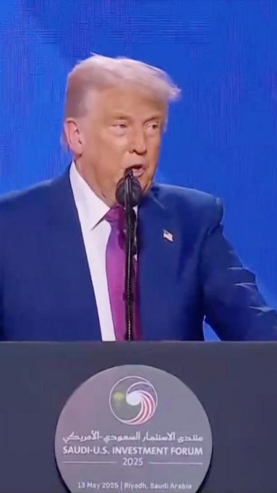 Trump speakig