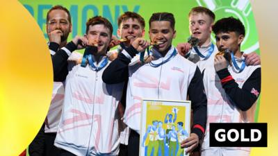 Gold medalists of Team Great Britain