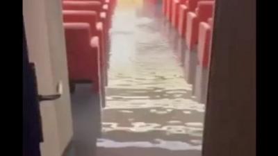 Flooding in Paris building