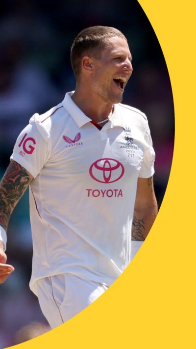 Cricketer Brydon Carse has short cropped brown hair. He is wearing England cricket whites.