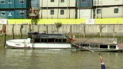 Marchioness pleasure cruiser after the collision