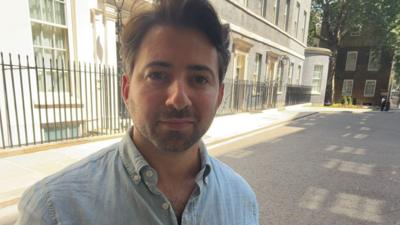Ricky outside 10 Downing Street