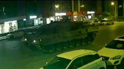 CCTV footage of tank