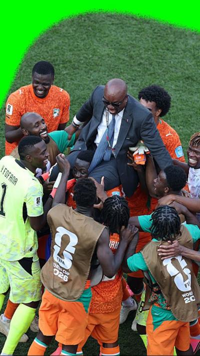 Ivory Coast team celebrations