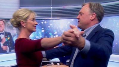 Carol Kirkwood and Ed Balls