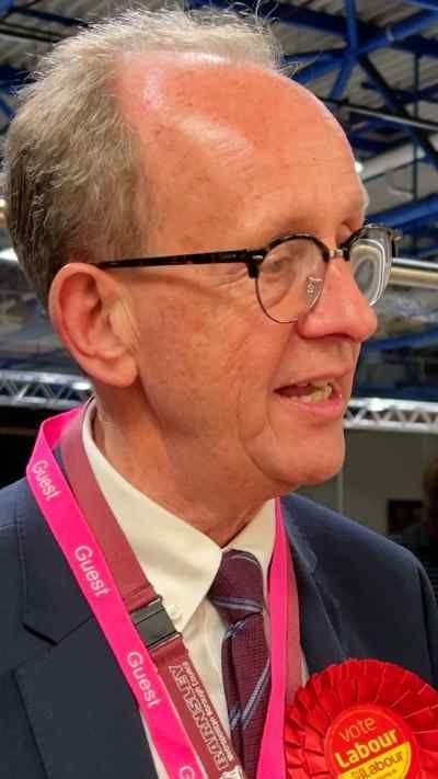 Stephen Houghton reacts to keeping his seat by just 23 votes