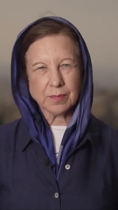 Chief international correspondent Lyse Doucet in a close-up piece to camera from Tehran