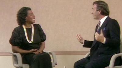 Maya Angelou sits opposite Terry Wogan