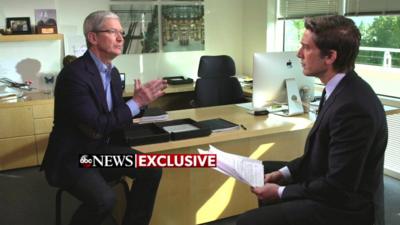 Apple boss Tim Cook in an interview with ABC News on 24 February