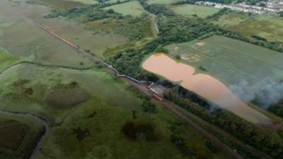 Investigations begin into railway diesel spill at Llangennech