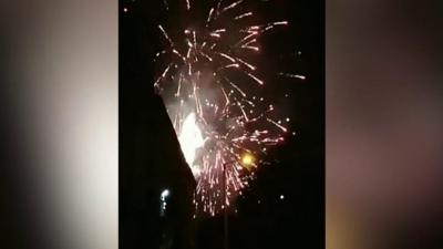 Fireworks exploding